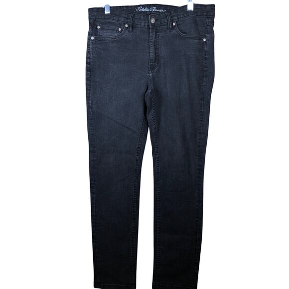 Eddie Bauer Mens Jeans Black Denim Slim Fit Specially Dyed Stretch 32x32 - Picture 1 of 13